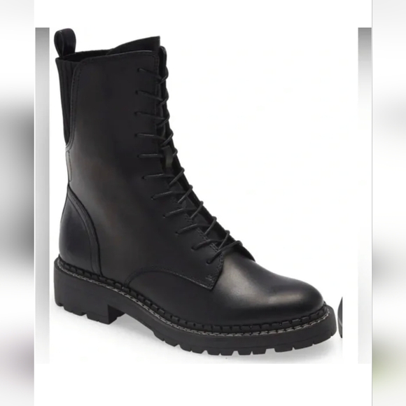 sam edelman brand black leather lex boots size 9 - Picture 1 of 10
